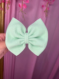 Mint green bow