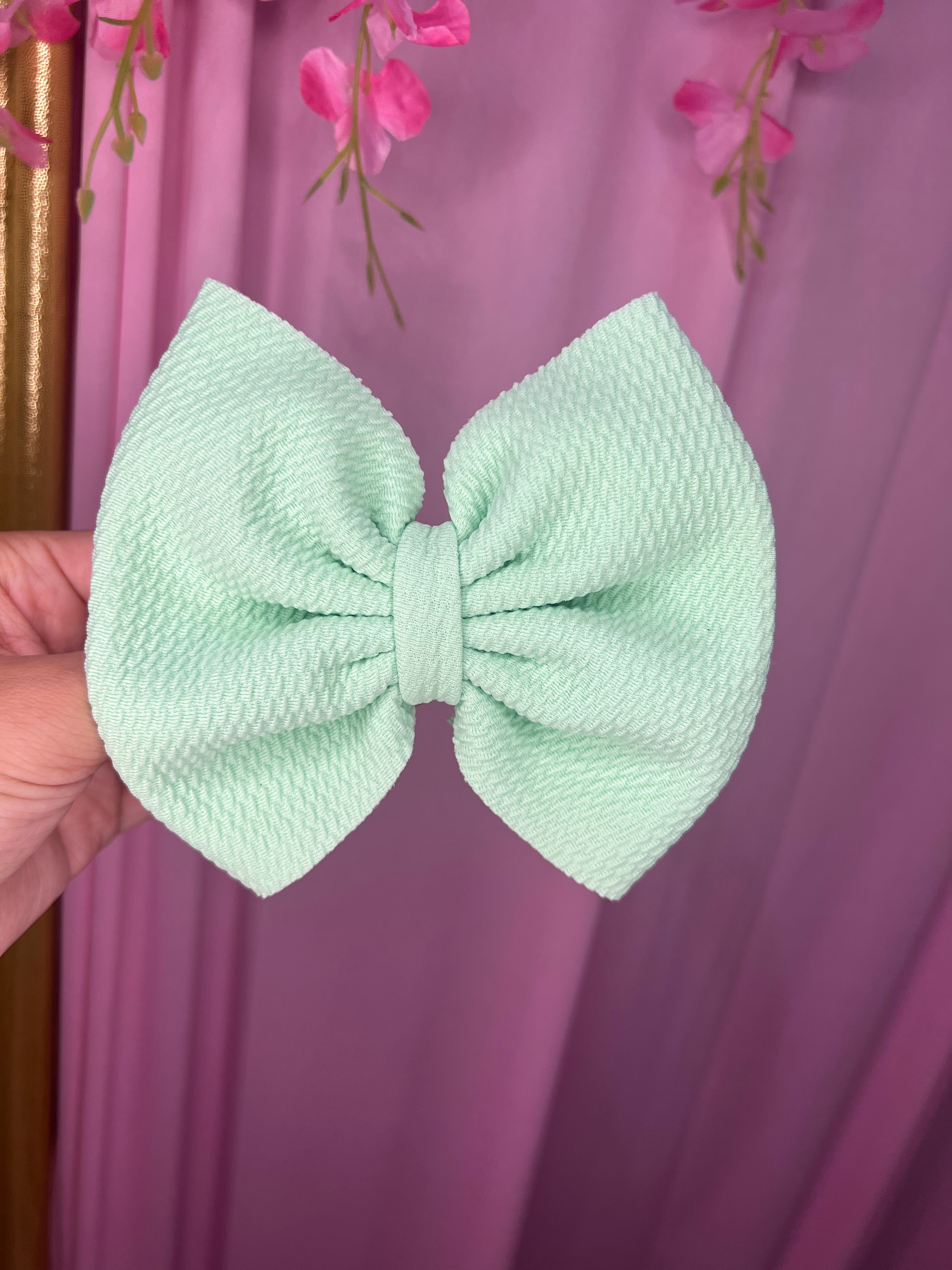 Mint green bow
