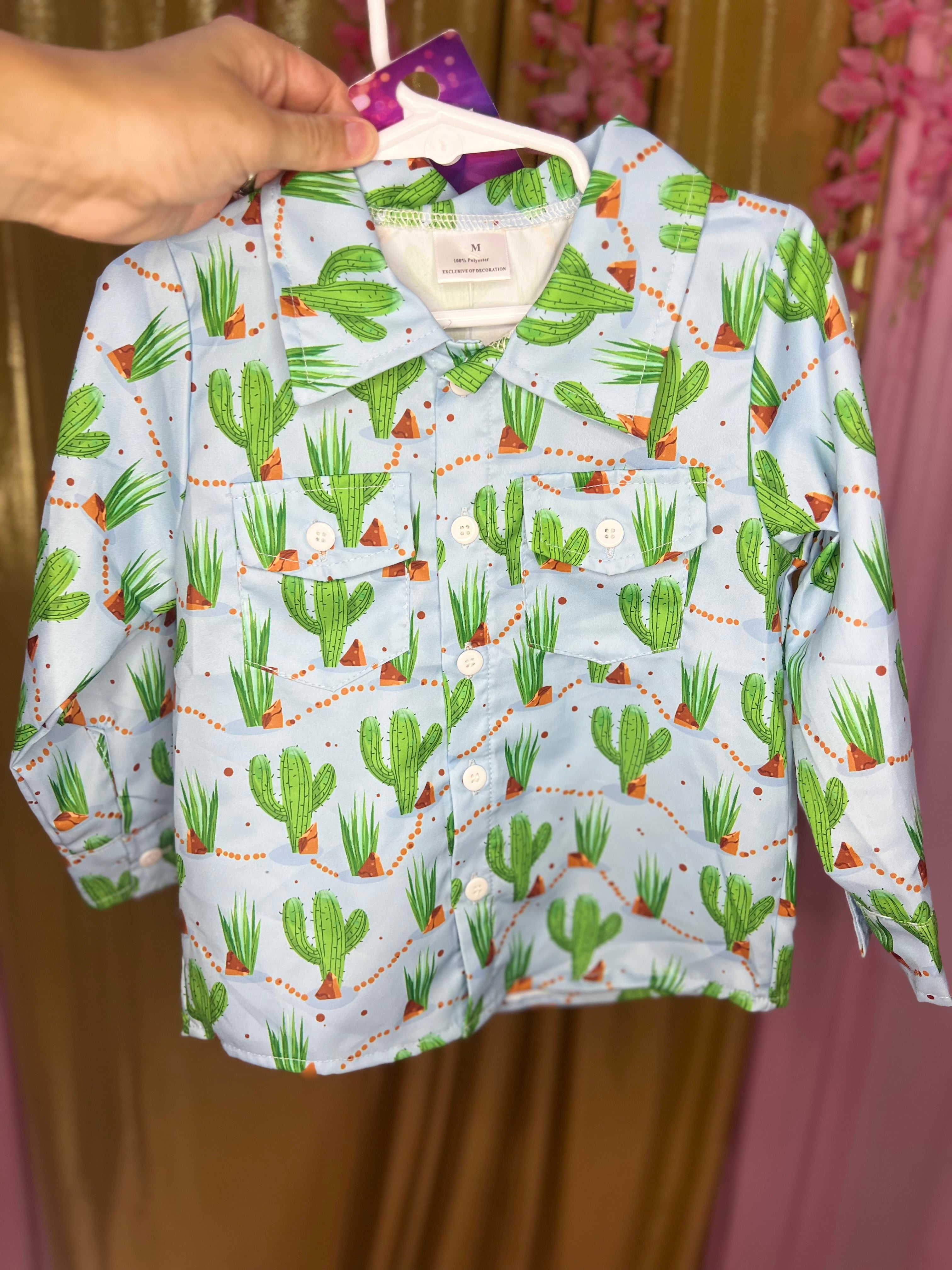 Cactus button up shirt