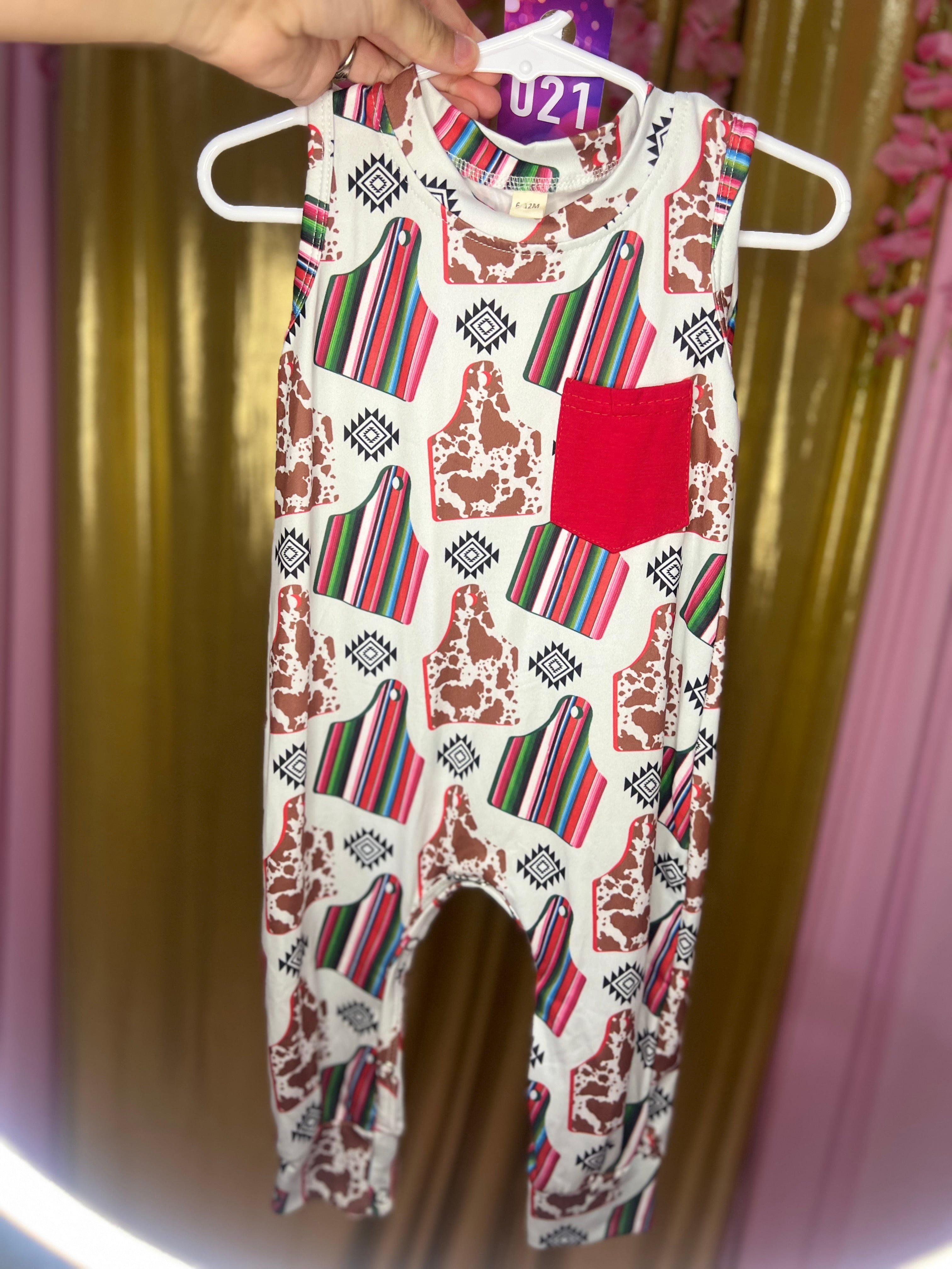 Cowtag romper